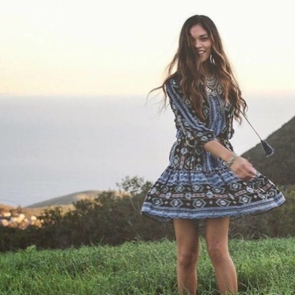 Anthropologie Dresses & Skirts - Anthro Holding Horses blue western boho dress M